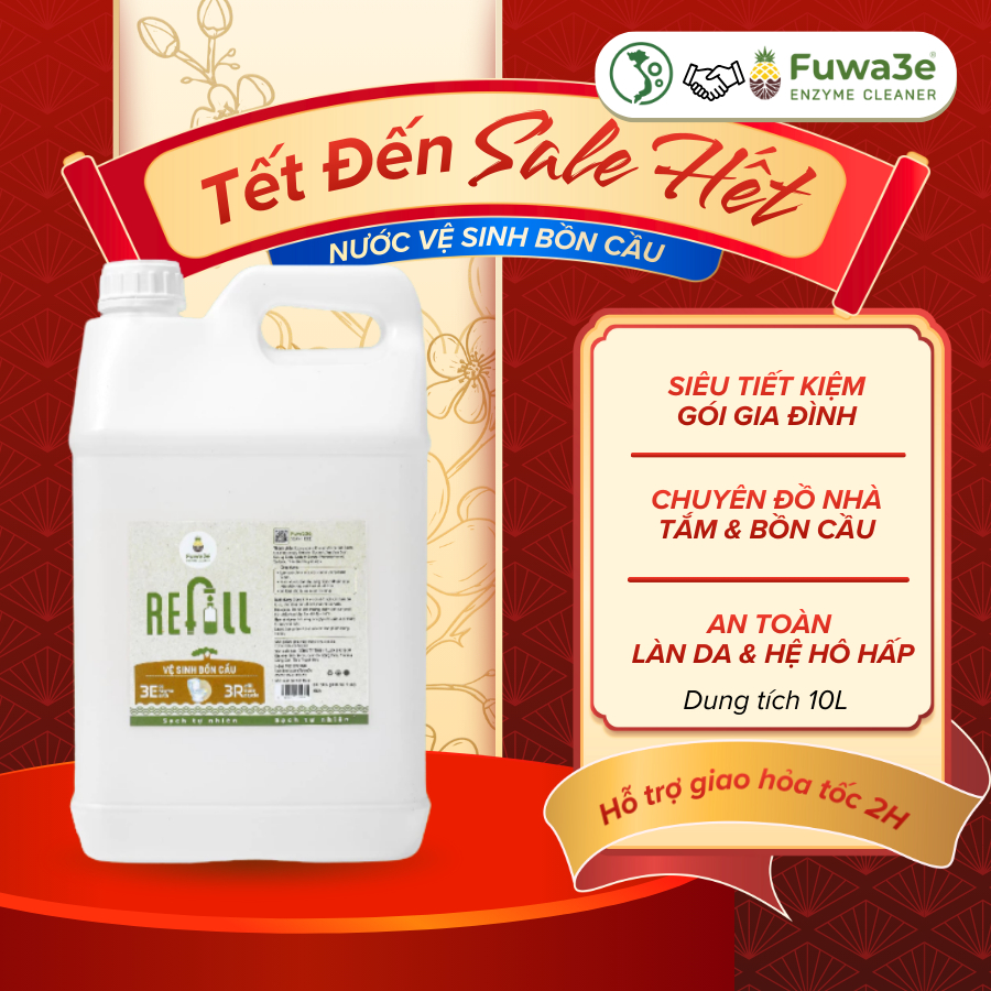 Can Vệ Sinh Bồn Cầu Fuwa3e 10L Refill Diệt Khuẩn Với Tinh Chất Khuynh Diệp