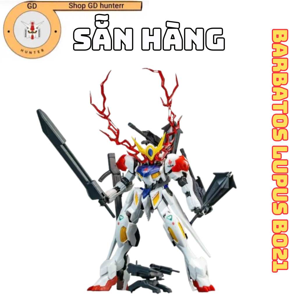 [SẴN HÀNG] Mô hình lắp ráp Gundam HG 1/144 Barbatos Lupus B021 Weapon Pack Iron-Blooded Orphans - GK