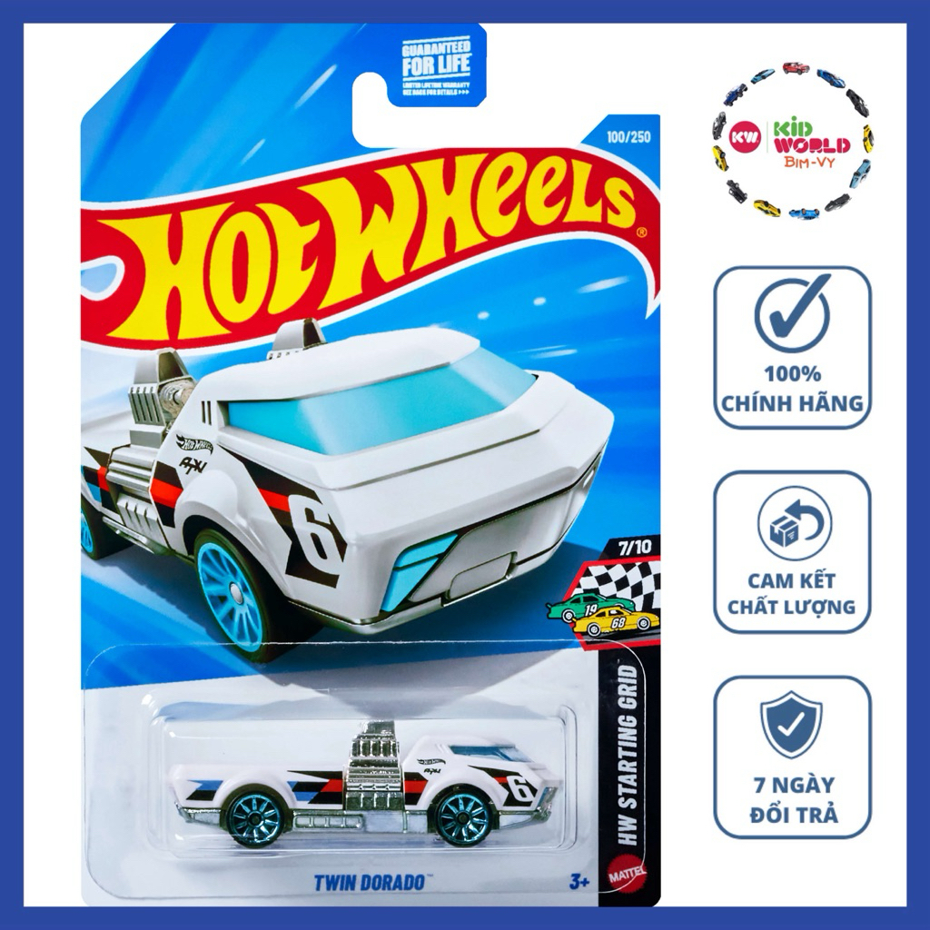 Xe mô hình Hot Wheels basic Twin Dorado JJJ61.
