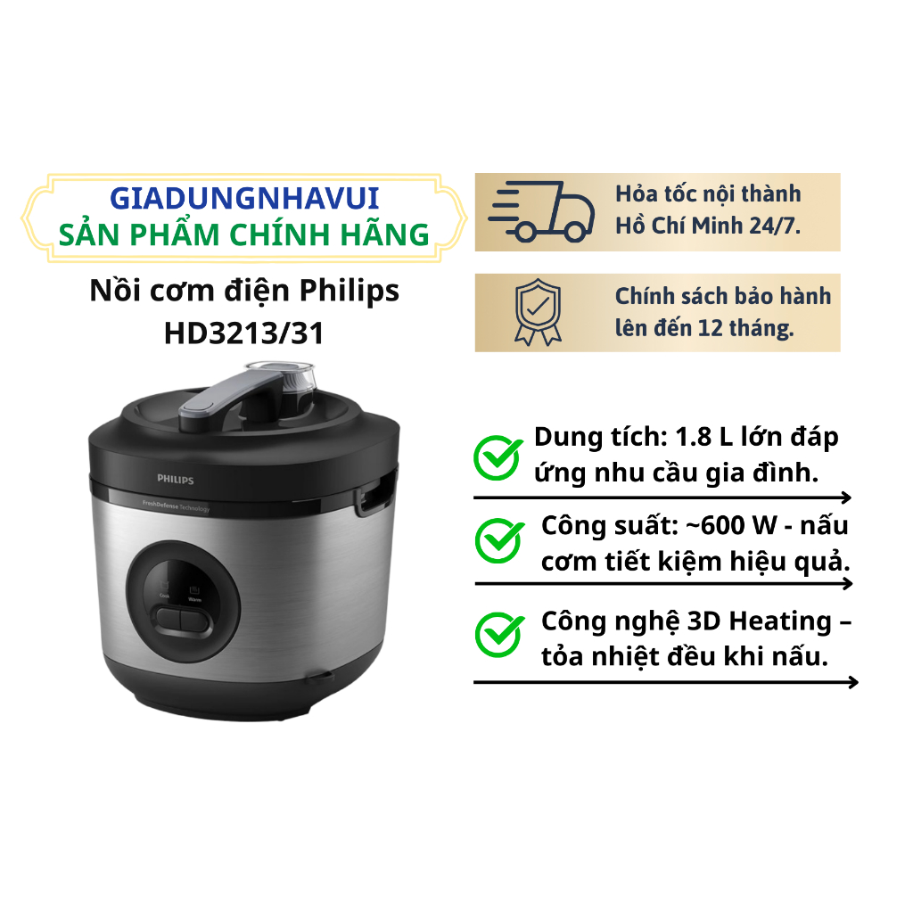 Nồi cơm điện Philips HD3213/31