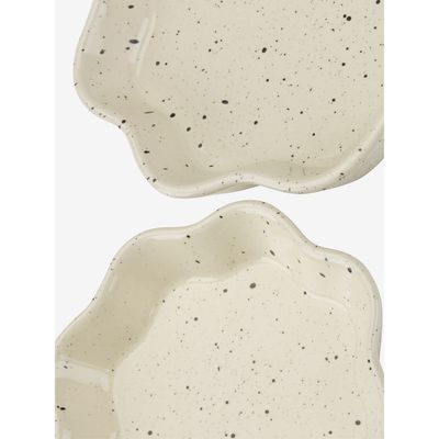 Bộ 2 khay trang sức | JYSK STENSTORP | gốm | họa tiết terazzo | Ø11/14xC2.5cm