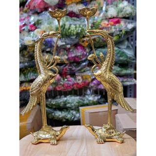 CẶP HẠC BẰNG ĐỒNG CAO 33cm