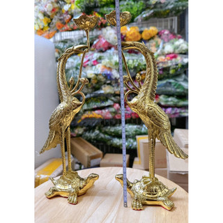 CẶP HẠC BẰNG ĐỒNG CAO 33cm
