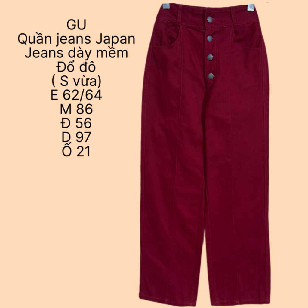 180✅ Quần jeans dài hiệu GU Japan phom đẹp