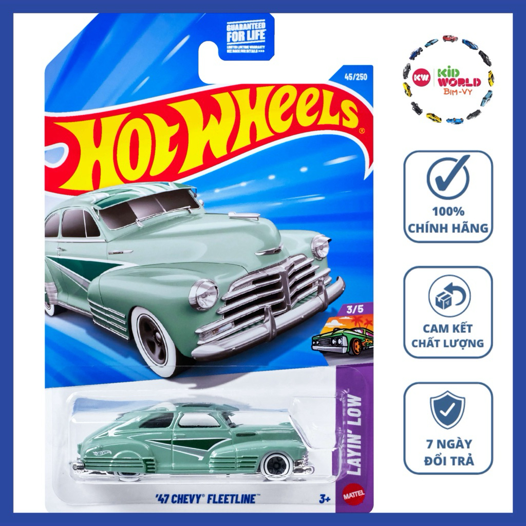 Xe mô hình Hot Wheels basic '47 Chevy Fleetline JJJ16.