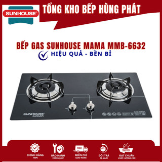 Bếp gas âm kính sunhouse mama mmb-6632, hiệu quả, bền bỉ, tiết kiệm gas, bảo hành 24 tháng