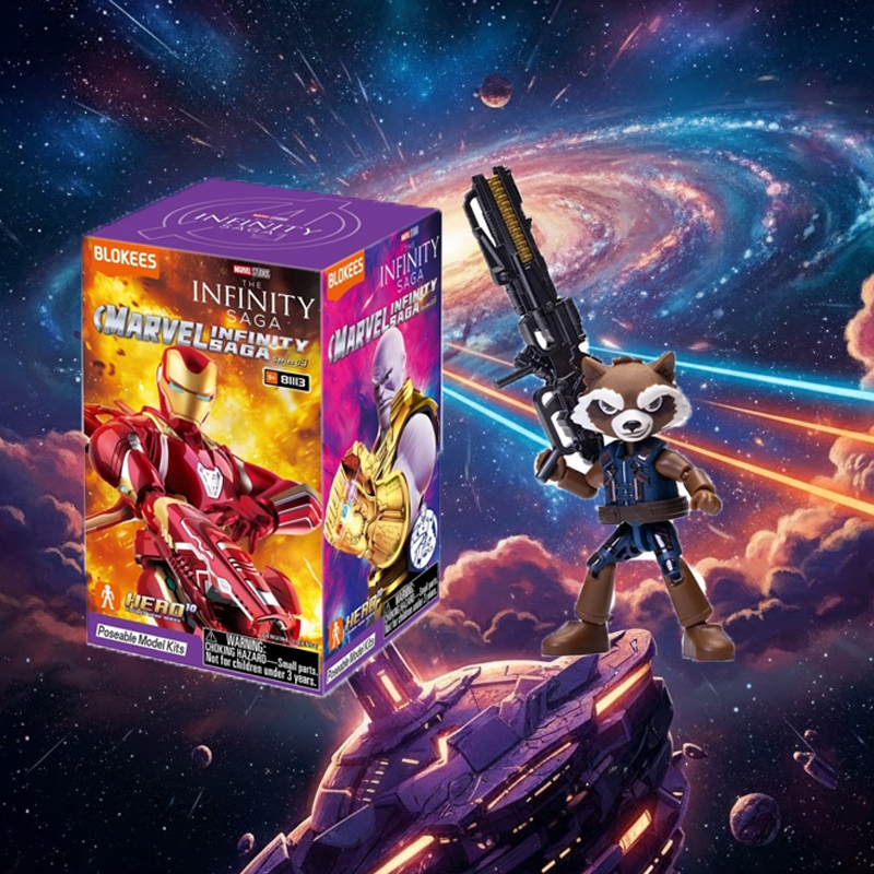 Mô Hình Hộp Mù Marvel Infinity Saga Blokees Galaxy Version 03 EM03 Chính Hãng