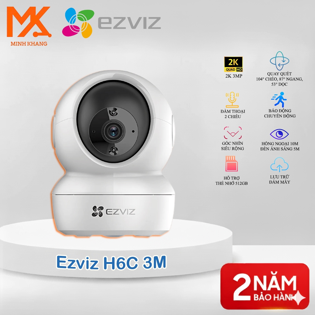 Camera Ezviz CS-H6C – 3MP Pro / 5MP Pro /  8MP Pro Bản Chuẩn – xoay 360°, hình ảnh sắc nét