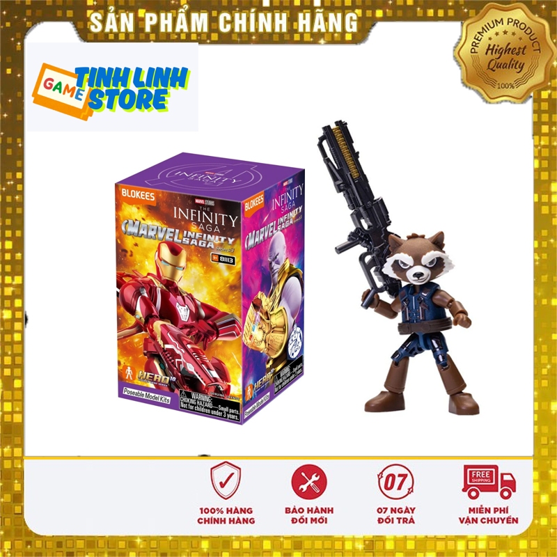 Mô Hình Hộp Mù Marvel Infinity Saga - Blokees Galaxy Version 03 - Mã EM03 Chính Hãng