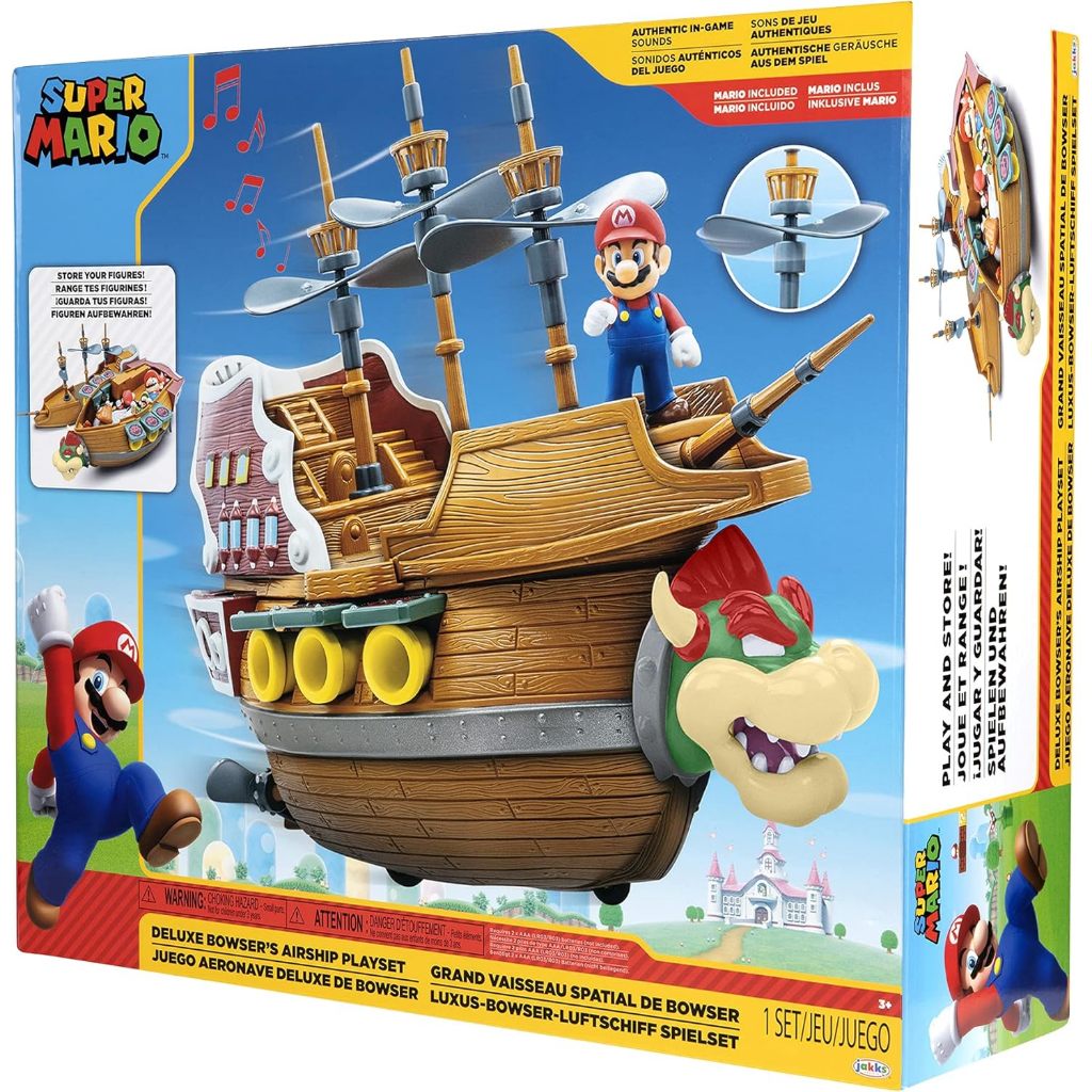 [2WinStore] SUPER MARIO – DELUXE BOWSER'S AIRSHIP PLAYSET (TÀU BAY CỦA BOWSER) – CÓ ÂM THANH, KÈM FI