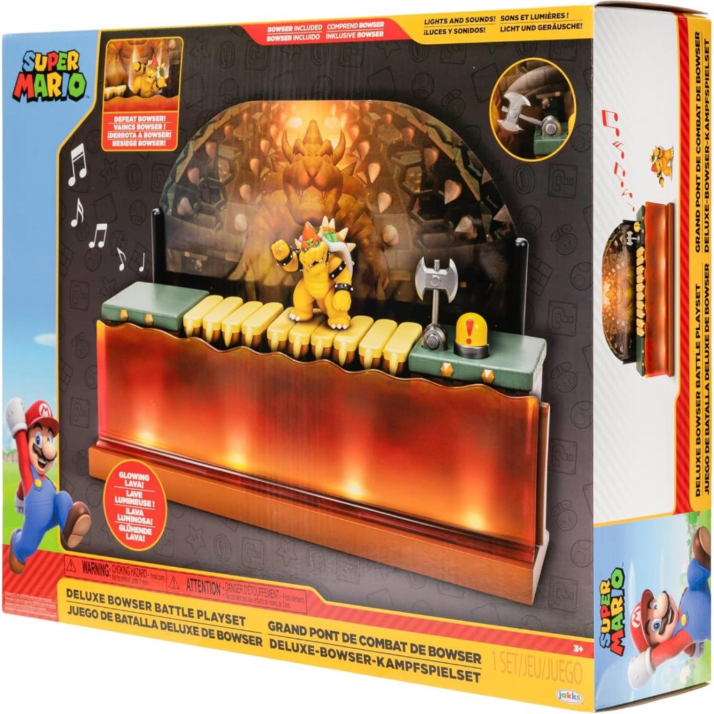 [2WinStore] Super Mario Deluxe Bowser Battle Playset – Đại Chiến Bowser (Bộ Mô Hình Trận Đấu Cầu Lửa