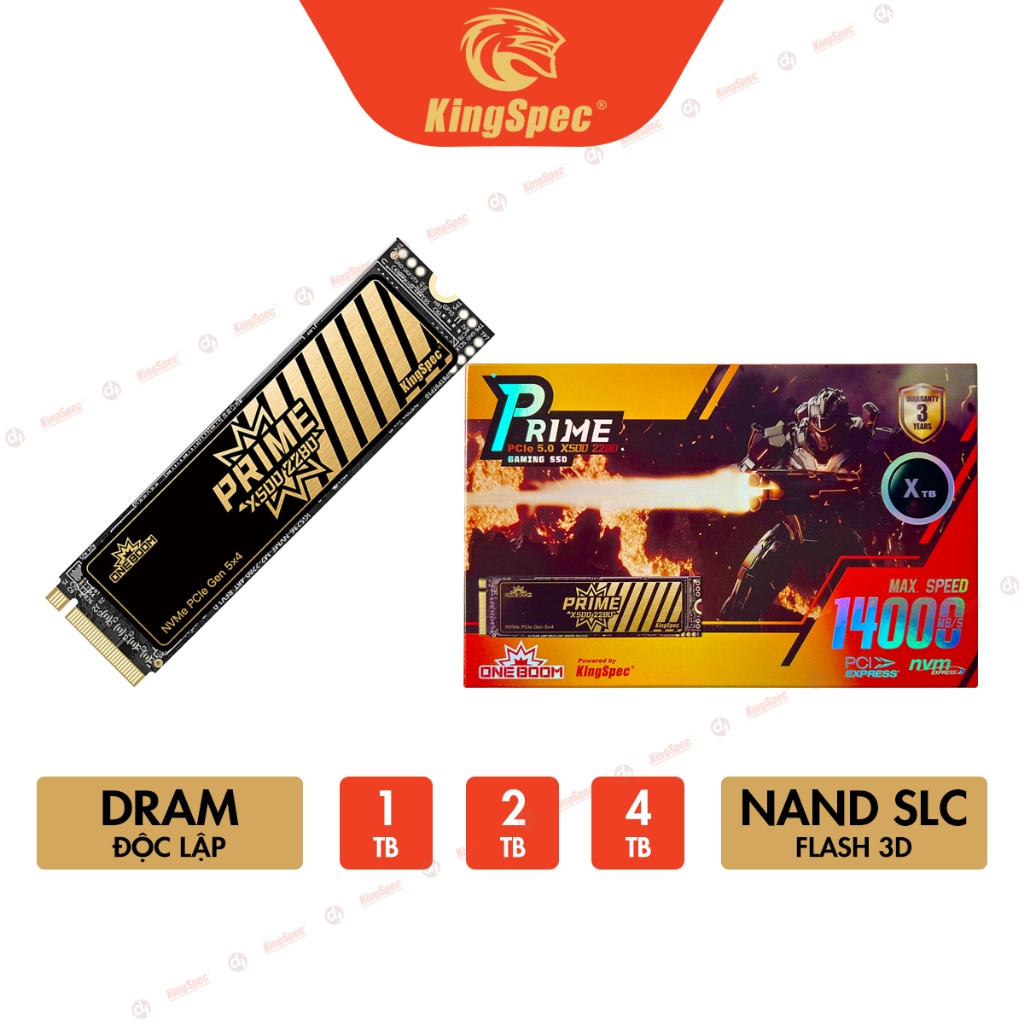 Ổ cứng SSD KingSpec M2 NVMe Gen5x4 PCIe 5.0 2280 [ X500 - Series ] - Hàng Chính Hãng