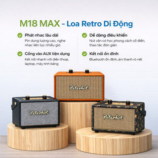 Loa Bluetooth M18 Công Suất Lớn Bass Siêu Trầm Loa Di Động Cầm Tay Cao Cấp PKMALL