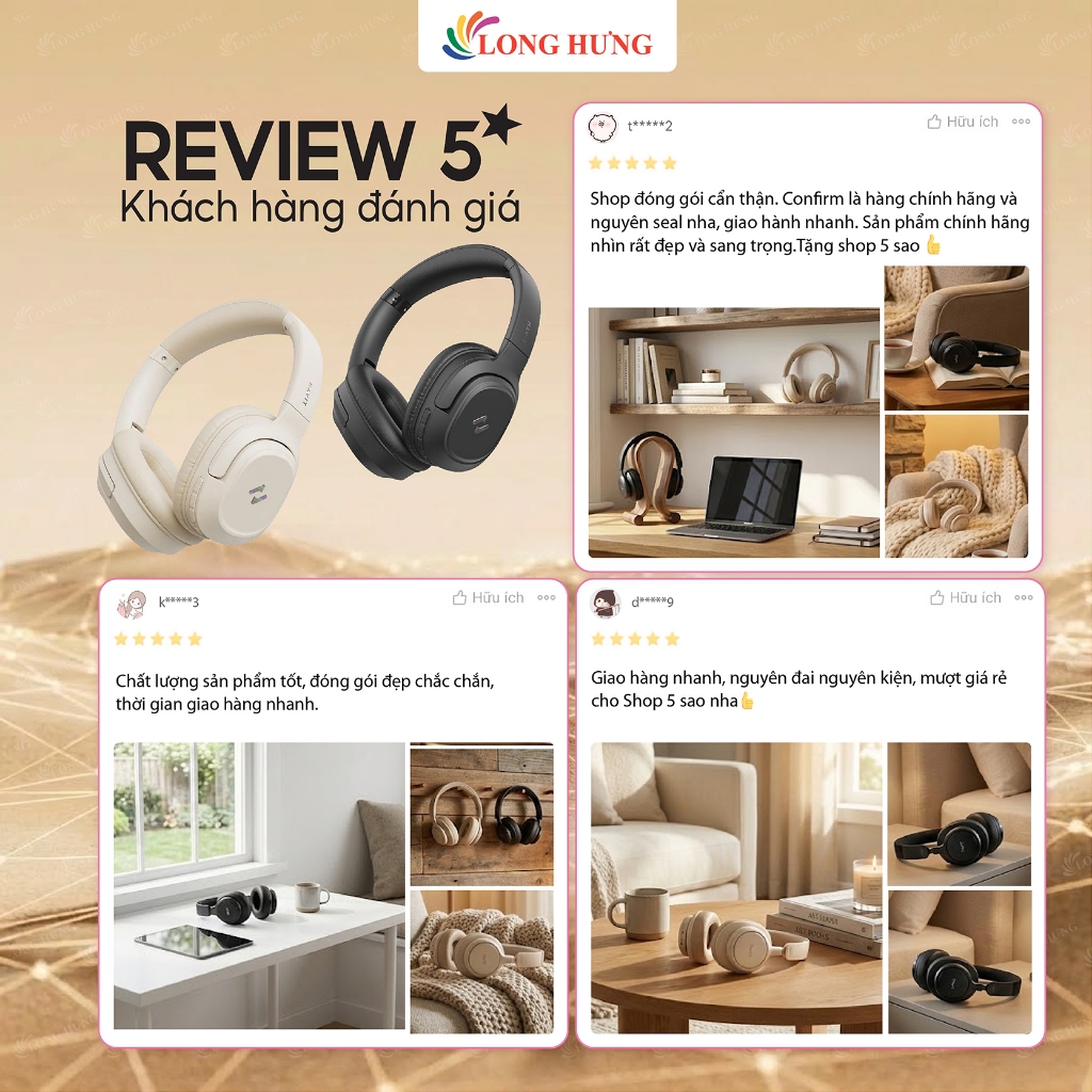 Tai nghe chụp tai Bluetooth Havit LIFE 02H H612BT Pro - Hàng chính hãng | BigBuy360 - bigbuy360.vn