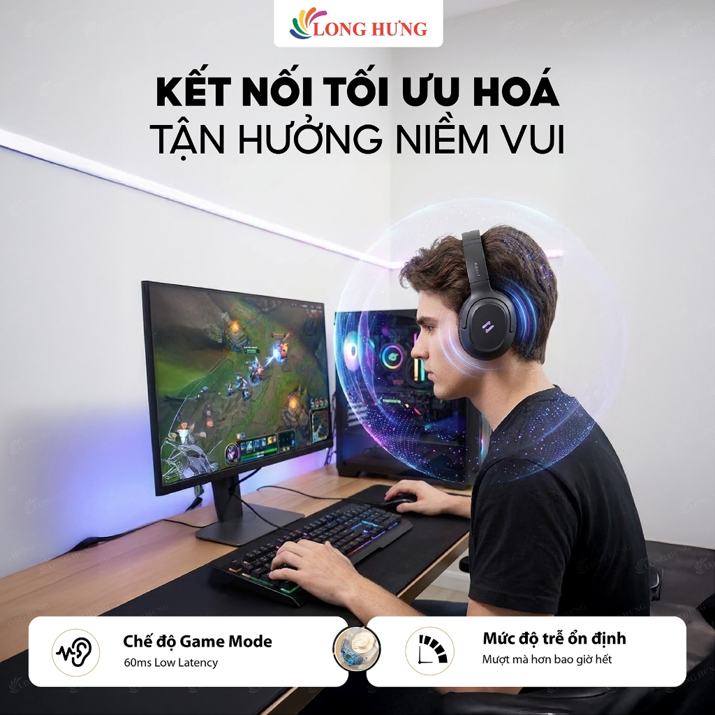 Tai nghe chụp tai Bluetooth Havit LIFE 02H H612BT Pro - Hàng chính hãng | BigBuy360 - bigbuy360.vn