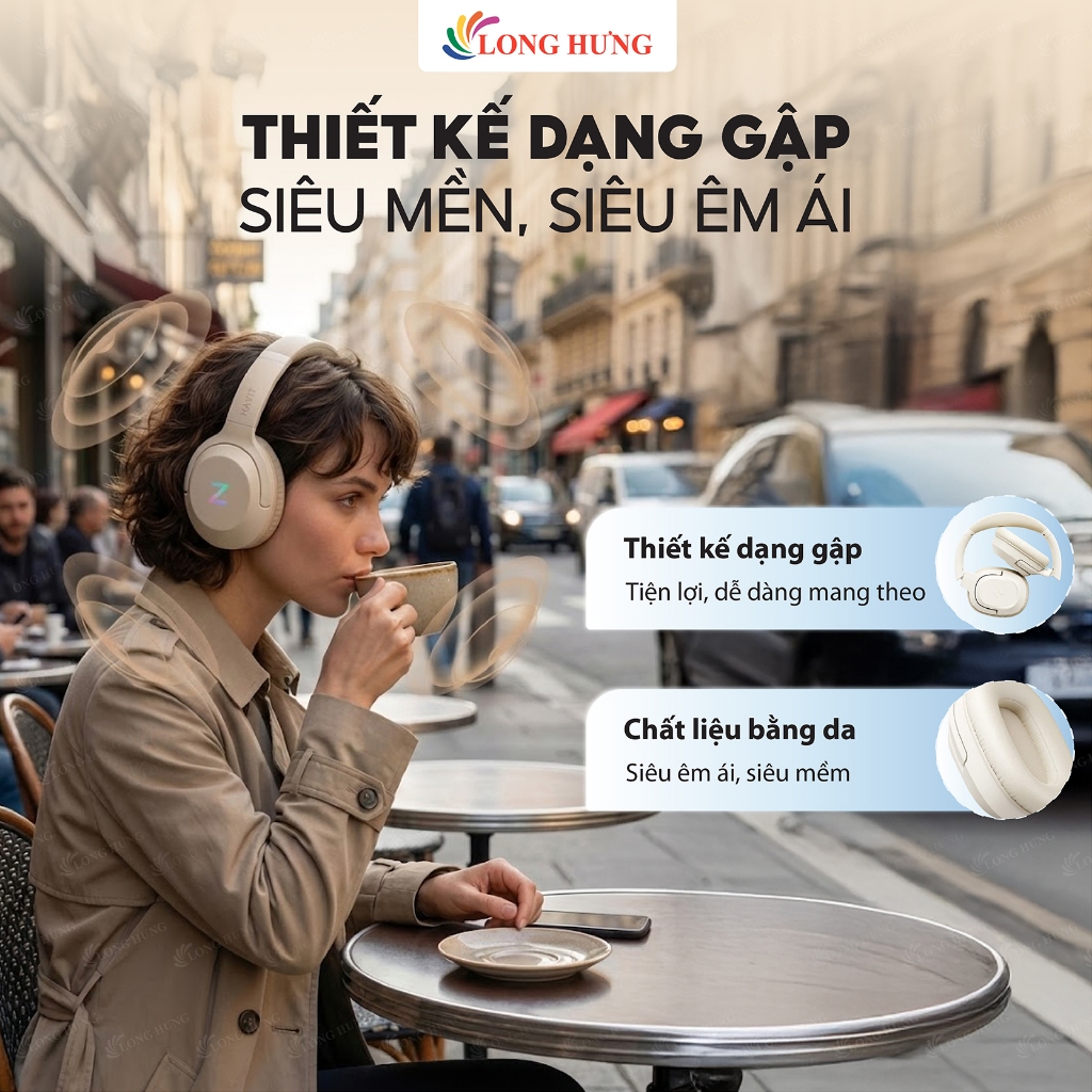 Tai nghe chụp tai Bluetooth Havit LIFE 02H H612BT Pro - Hàng chính hãng | BigBuy360 - bigbuy360.vn