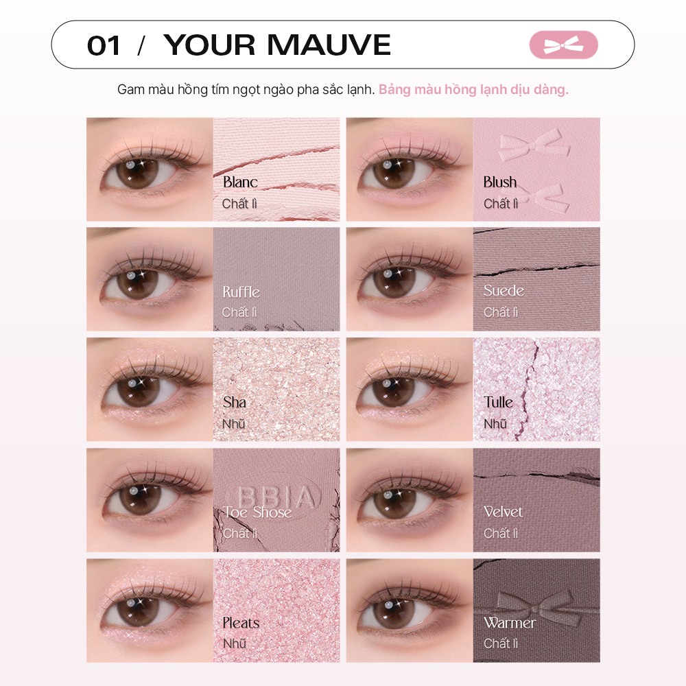 Bảng phấn mắt 10 ô dễ tán và bám màu tốt BBIA Essential Eye Palette 8.5g | BigBuy360 - bigbuy360.vn