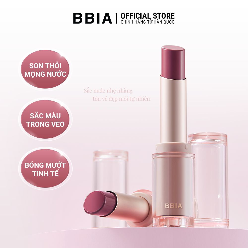 Son thỏi tint bóng căng mọng, dưỡng ẩm mềm mịn BBIA Ready To Wear Water Lipstick 3g | BigBuy360 - bigbuy360.vn