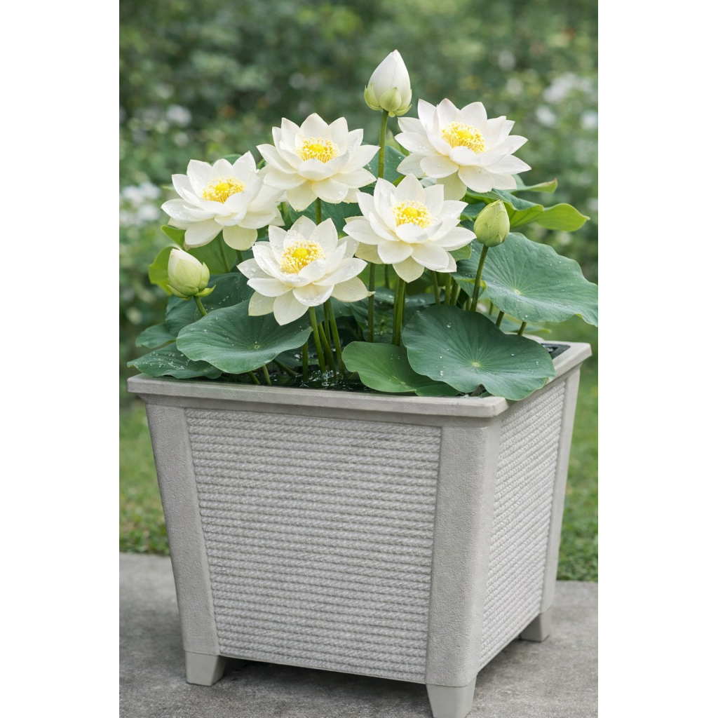 Chậu Nhựa Floral Giả Đá Vuông, HL70, 177 Lít
