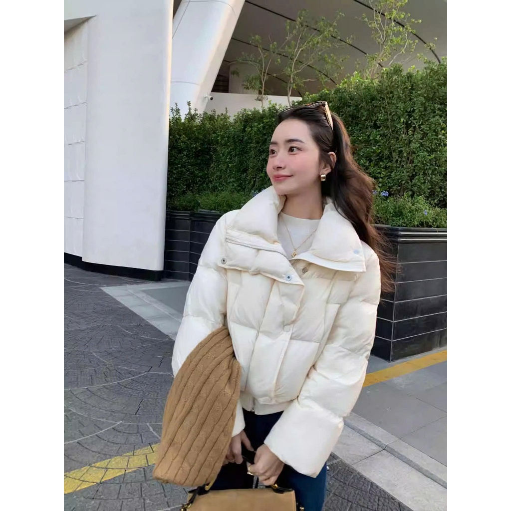 [PUSUMEDE] ÁO PHAO BÉO CỔ CAO PHONG CÁCH KENDALL JENNER - ĐỎ/BE/ĐEN