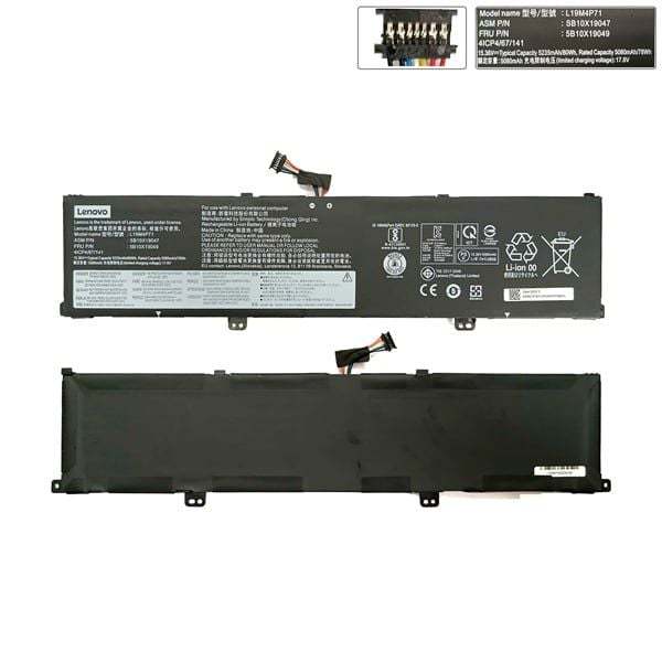 ⚡Pin Lenovo ThinkPad X1 P1 Gen 3 ThinkPad X1 Gen 3 L19C4P71 L19M4P71 15,36V 80Wh 5235mAh