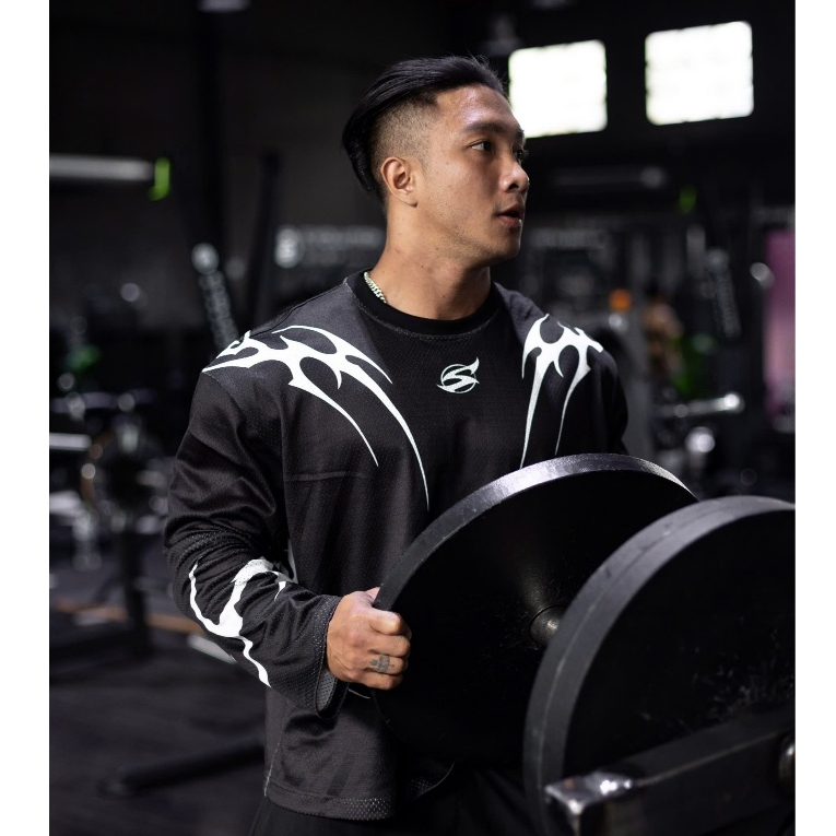 Áo thun tay dài vải lưới thể thao Sigma Longsleeve form boxy phong cách | SAINTED | BigBuy360 - bigbuy360.vn