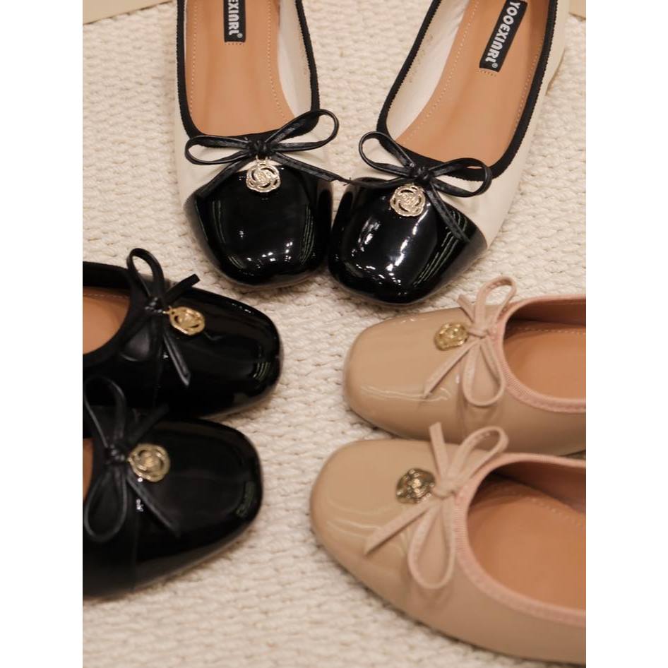 {FORM TO} Giày mũi bóng nơ xinh gót 3cm 616-613 - Kachi House