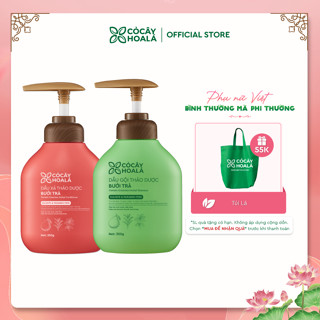 Dầu Gội Thảo Dược Cỏ Cây Hoa Lá Bưởi Trà Dưỡng Tóc Chắc Khỏe 350g - Dành Cho Tóc Khô Xơ, Hư Tổn