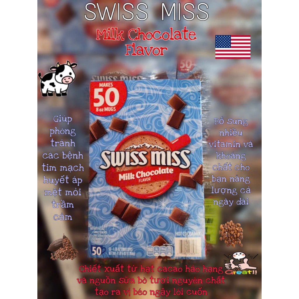 Bột cacao Swiss miss (50 gói)