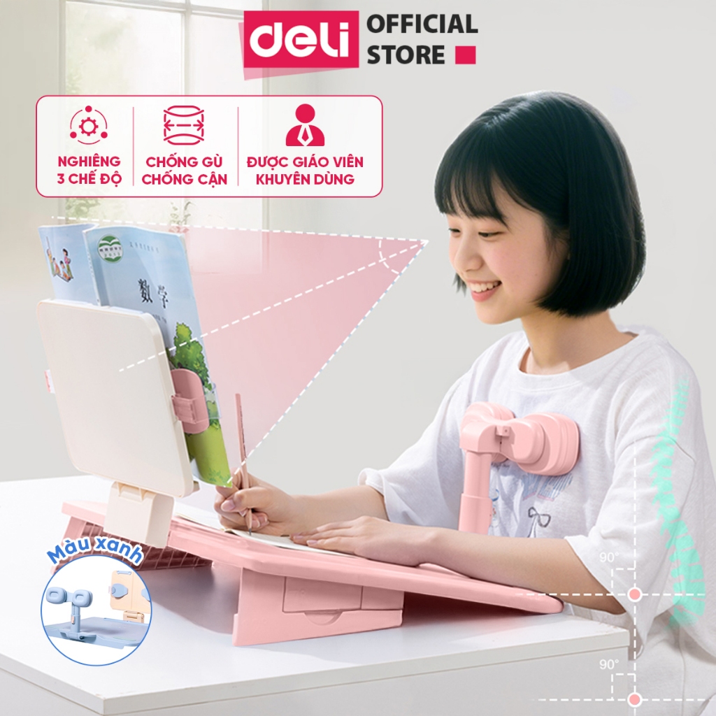 [VOUCHER 60K]Bàn Học Thông Minh Deli Bàn Học Chống Gù 3 Chế Độ 9/12/15° Điều Chỉnh Tư Thế Ngồi Học Chống Gù Chống Cận
