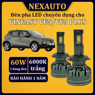 2 bóng đèn LED pha/cos chuyên dụng cho VF5/VF5 PLUS, công suất 60W/bóng, ánh sáng trắng 6000K, ổ cắm H7.