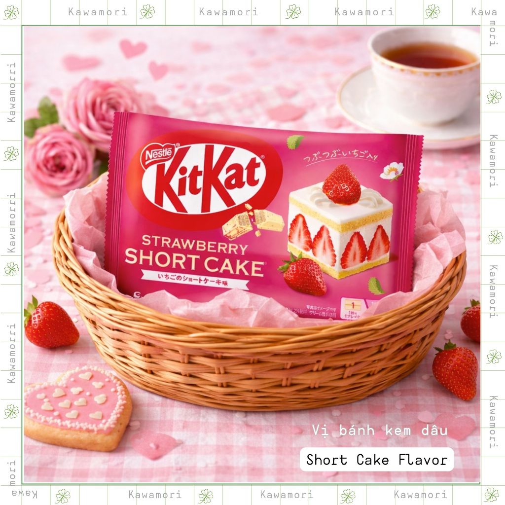 KitKat Nhật - KitKat vị bánh kem dâu (Strawberry Shortcake) - KitKat chocolate