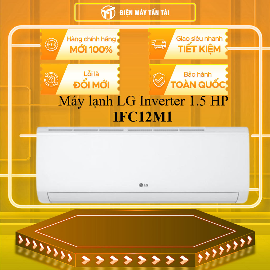 IFC12M1 - Máy lạnh LG Inverter 1.5 HP IFC12M1 - BẢO HÀNH CHÍNH HÃNG - GIAO TOÀN QUỐC