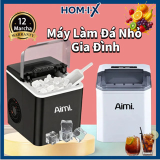 Máy Làm đá Mini  Amin 2.2L Công Suất Lớn Hoàntoàn Tự động 15kg đá Tạo đá Siêu Tốc Trong 6-8 Phú
