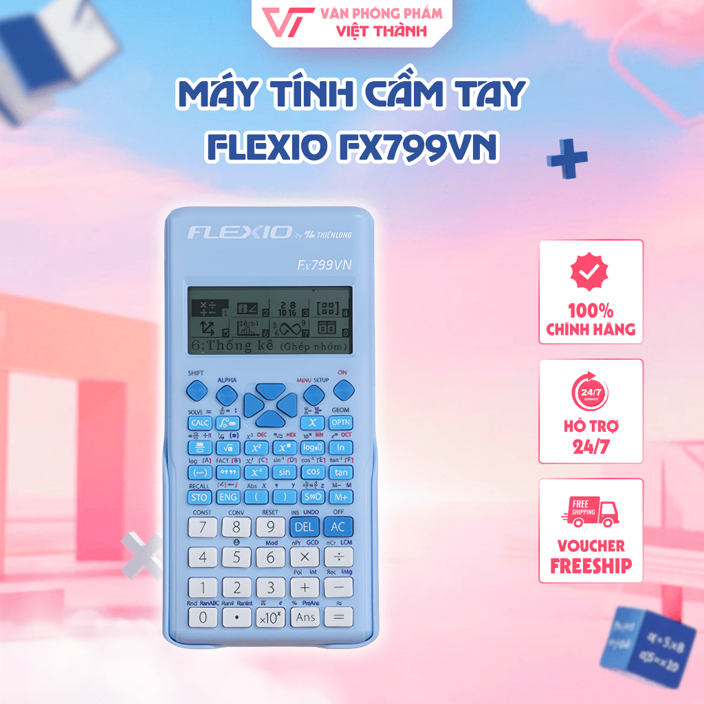 Máy Tính Khoa Học Fx799VN Thiên Long Flexio Tính Toán Vượt Trội Cập Nhật Tính Năng Hình Học Gấp Đôi 