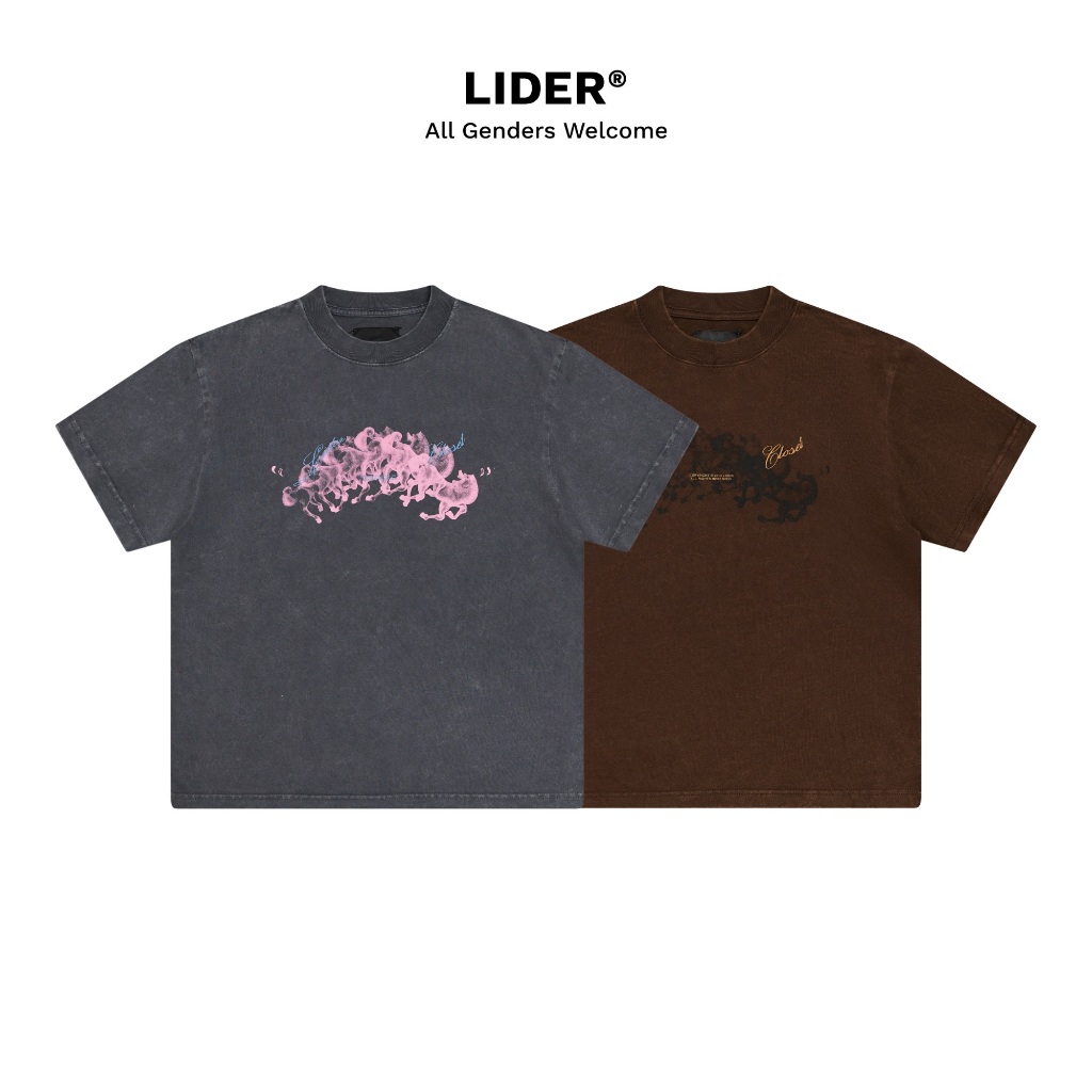 Áo Thun Thiết Kế Con Ngựa Tay Ngắn Unisex LIDER EIGHT FORWARD TEE