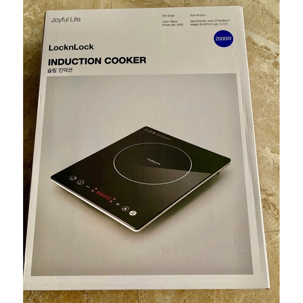 Bếp điện từ LocknLock, 220-240V, 50/60Hz, 2000w EJI331