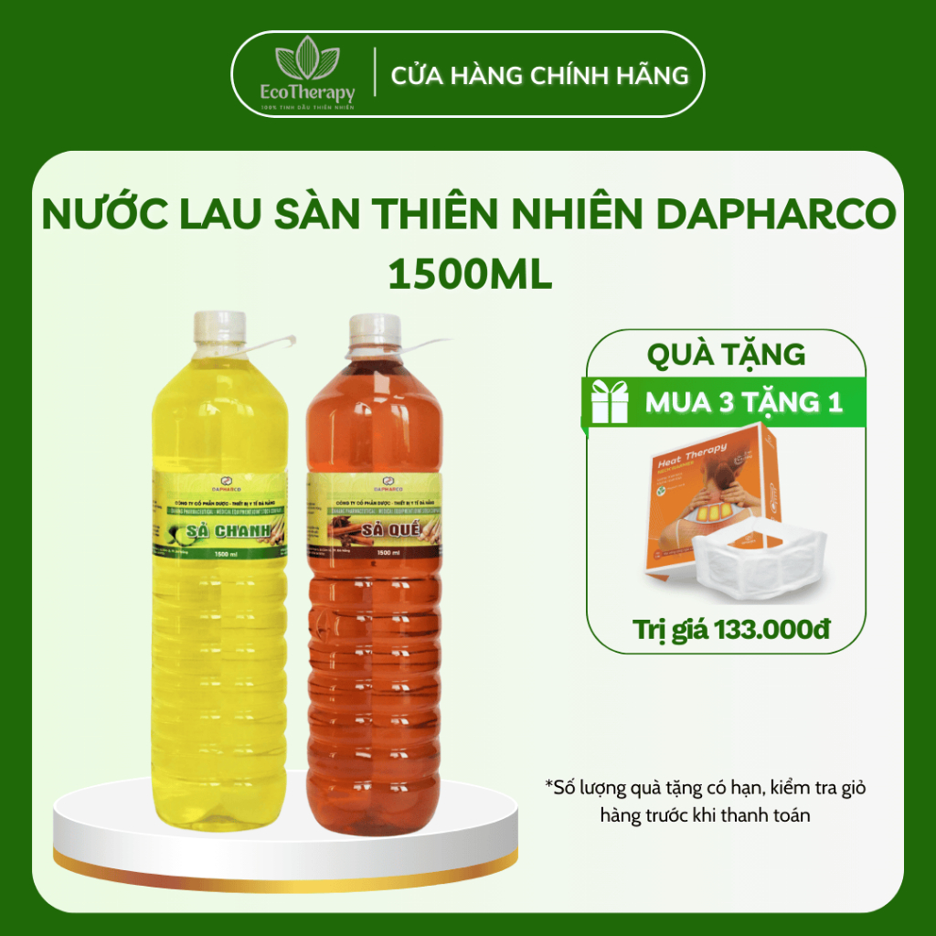 [CHÍNH HÃNG] Nước lau sàn DAPHARCO Sả Chanh - Sả Quế (1500ml)