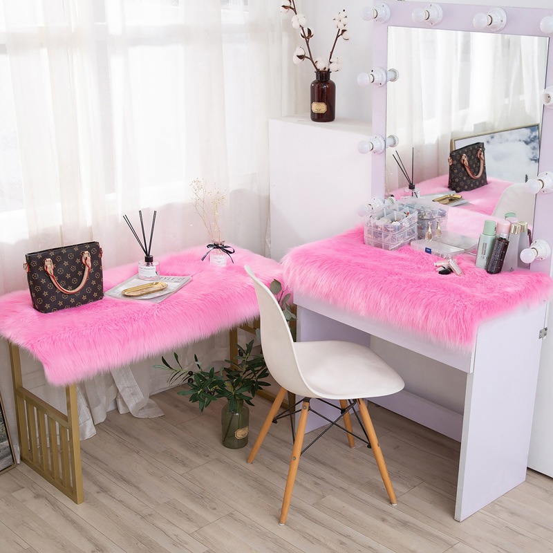Thảm Lông Bàn Trang Điểm Siêu Cute