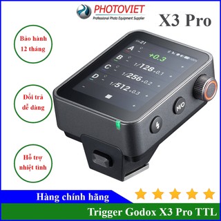 Trigger Godox X3Pro không dây TTL màn hình cảm ứng Chính hãng