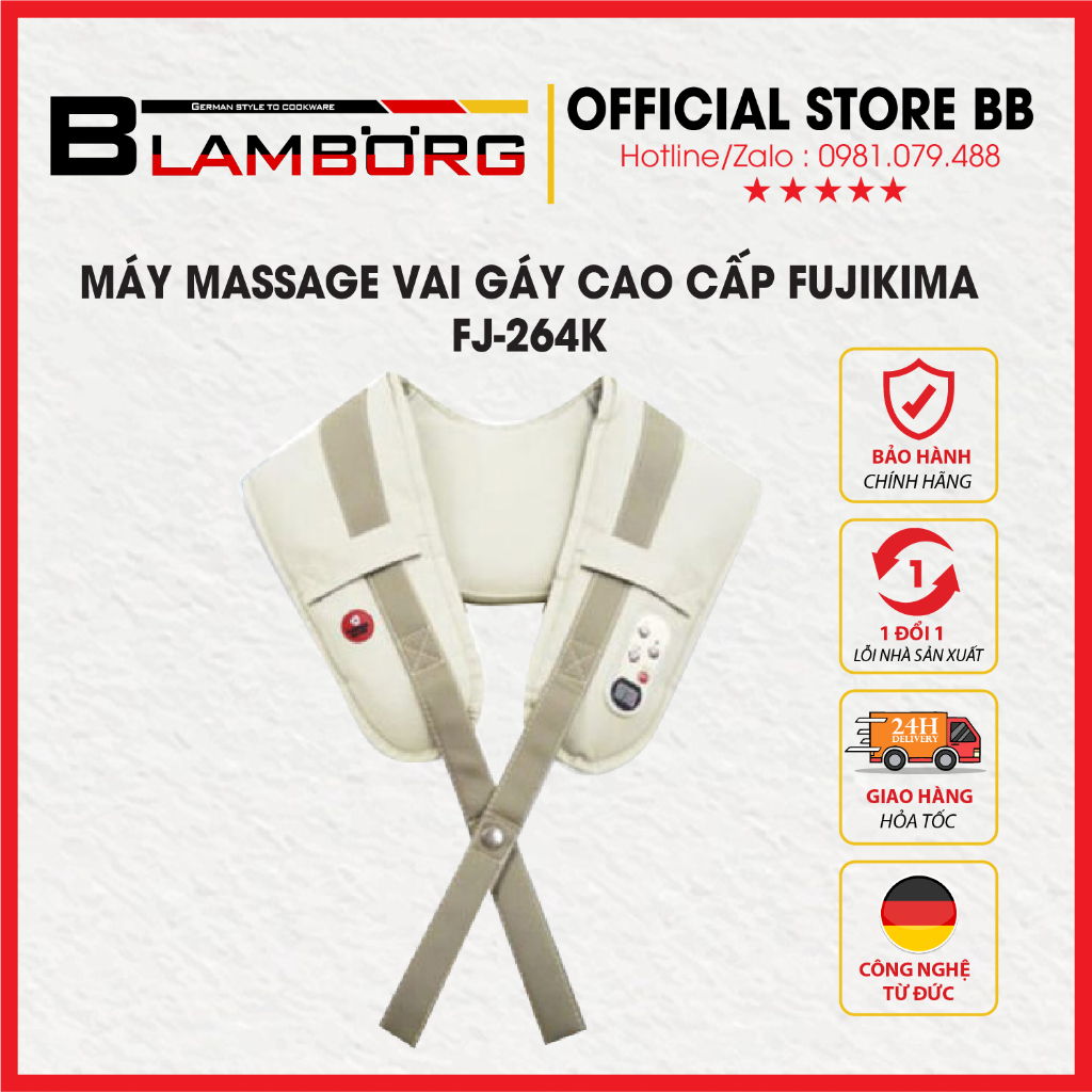 [Giảm 12% SPayLater] Máy massage vai gáy cao cấp FUJIKIMA FJ-264K-Bảo hành 12 tháng