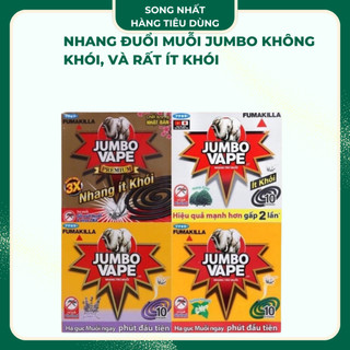 Nhang đuổi muỗi Jumbo không khói, và rất ít khói HỘP 10 KHOANH (BÁN GIÁ THÙNG)