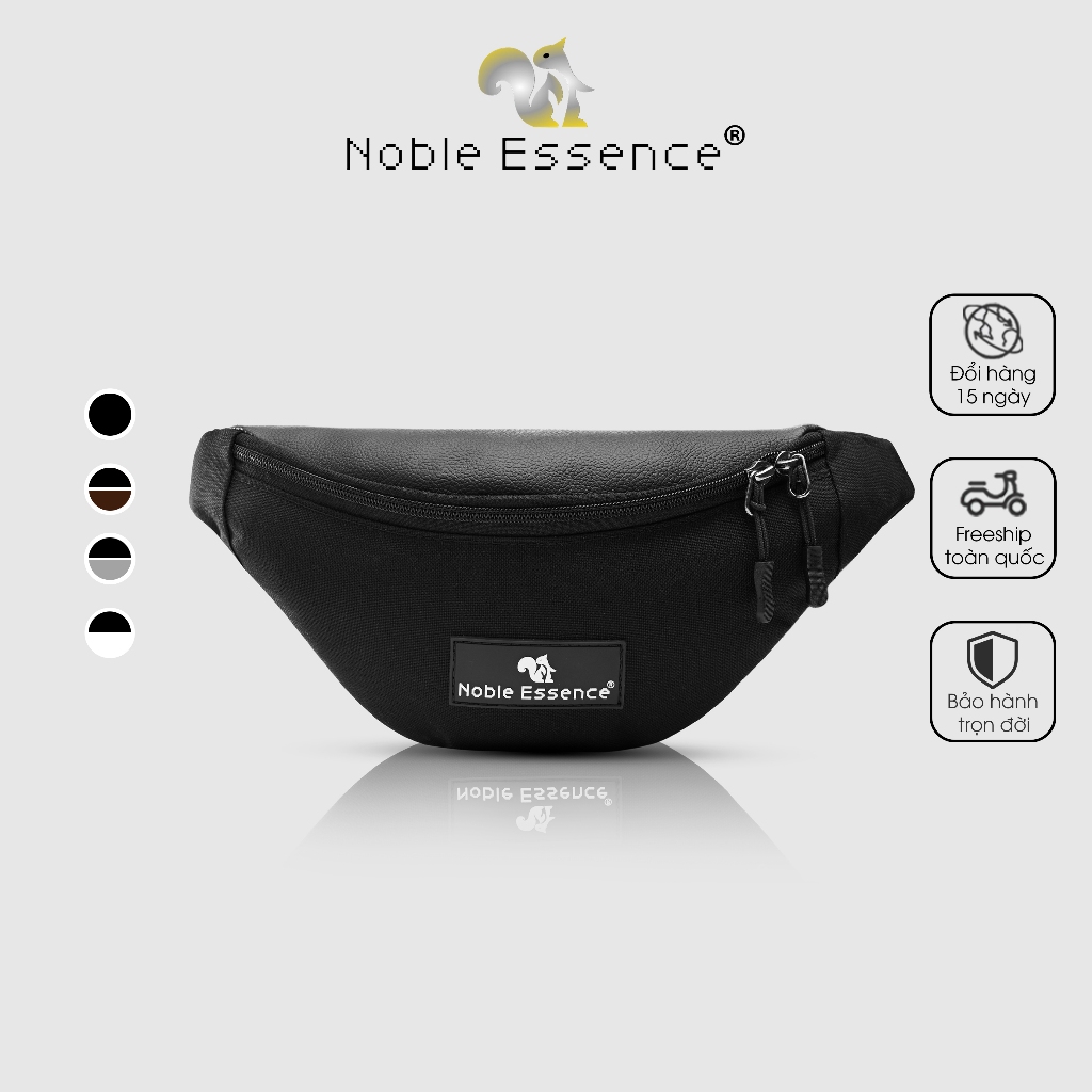 Túi đeo hông, đeo bụng, đeo chéo Noble Essence® - Classic Cross Bag nhiều ngăn phối da cao cấp