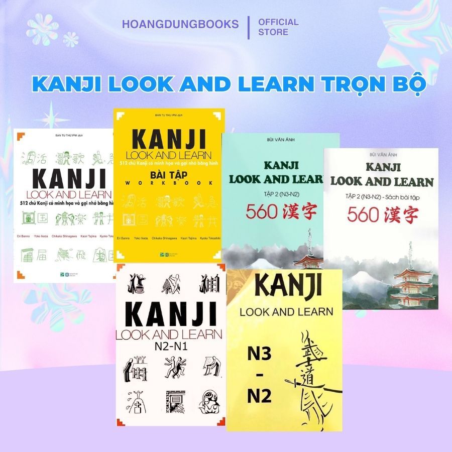 Sách Tiếng Nhật Kanji Look and Learn | Trọn Bộ