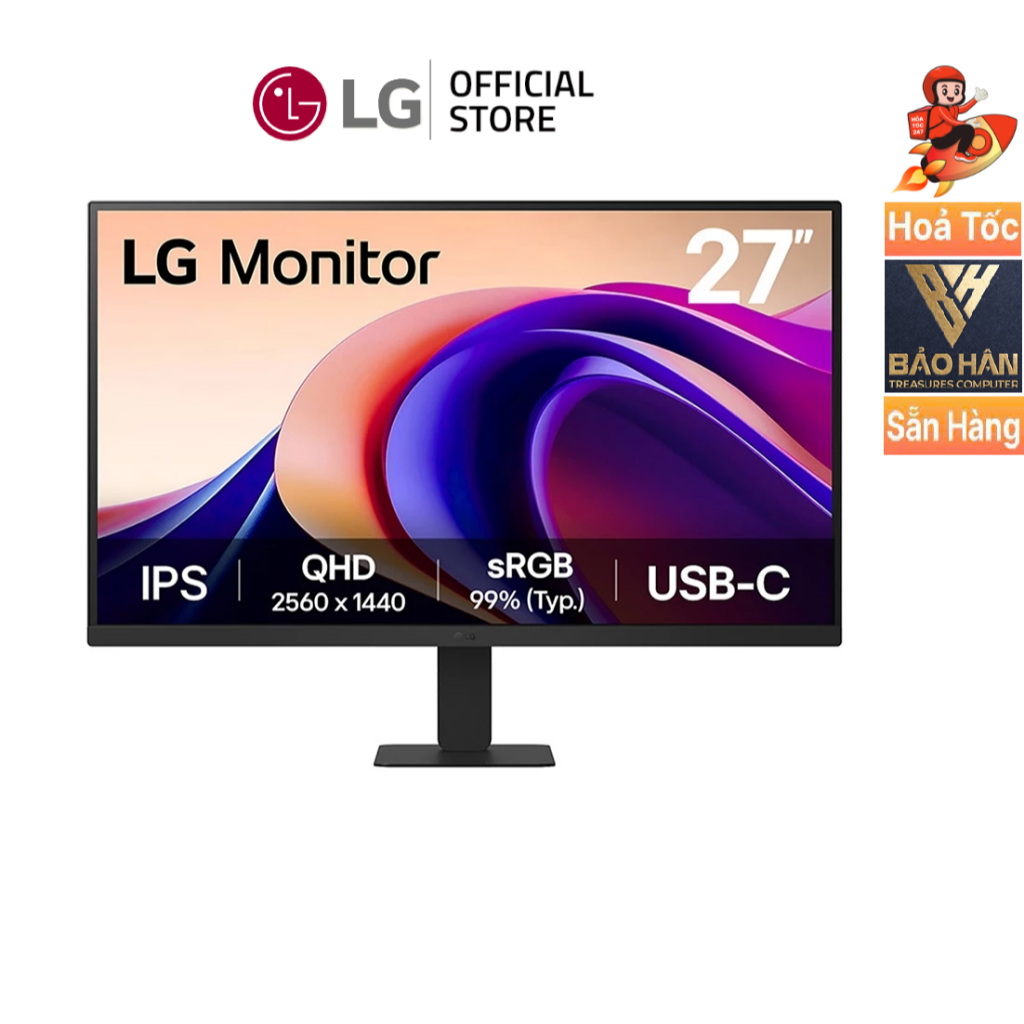 Màn Hình LG 27U631A-B (27 inch/ QHD/ IPS/ 100Hz/ 5ms/ USB-C 15W) - Hàng Chính Hãng