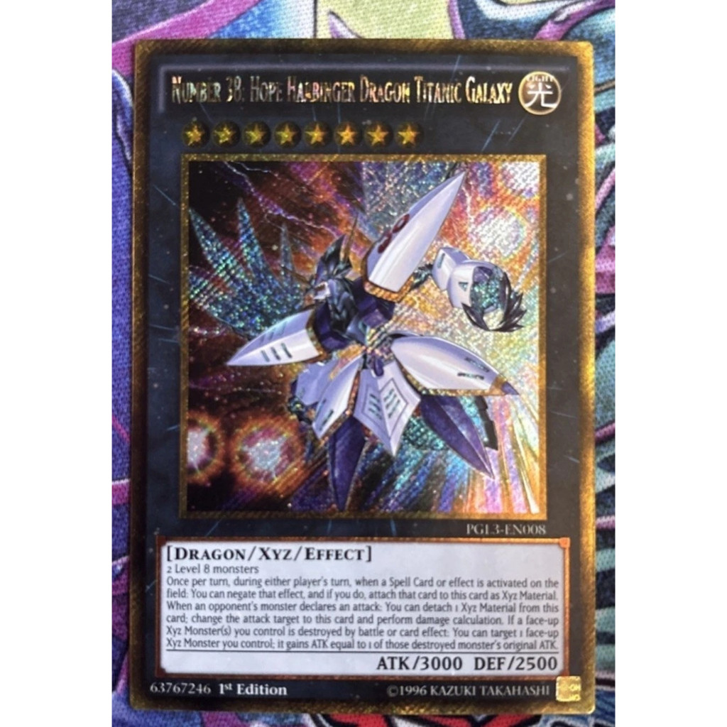 Ra02 secret Ultra Rare Lá bài thẻ Yugioh Number 38 Hope Harbinger Dragon Titanic Galaxy Tặng xyz