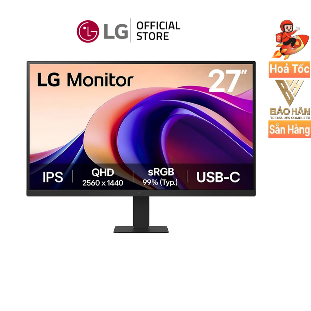 Màn Hình LG 27U631A-B.ATVQ 27 inch QHD IPS 100Hz USB-C - Hàng Chính Hãng