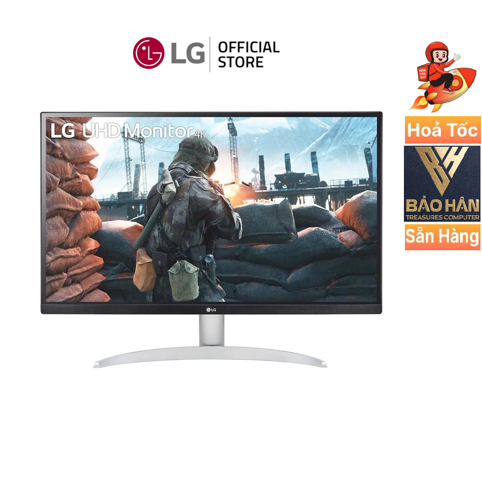 Màn Hình Máy Tính LG UHD 4K 27'' IPS VESA DisplayHDR 400 27UP600K-W.ATV - Hàng Chính Hãng