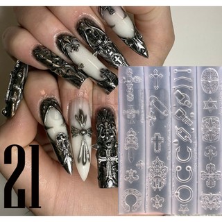 THỎ PUNK ROCK Khuôn Nail Charm Silicone Trong Dẻo – Không Chảy Dầu – Sắc Nét – Đổ Nail Gel UV | Nặn Resin 3D 4D