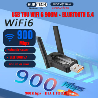 USB Thu WiFi 6 Băng Tần Kép 5G 900Mbps & Bluetooth 5.4 – Card WiFi 2 Trong 1 Siêu Tốc Cho PC, Laptop Gaming Siêu Mạnh